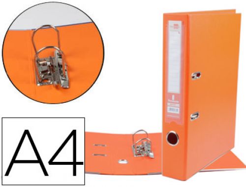 Pasta de arquivo de alavanca liderpapel documenta pvc din a4 lombada 75 mm laranja , Liderpapel , 72783 , 8423473727830